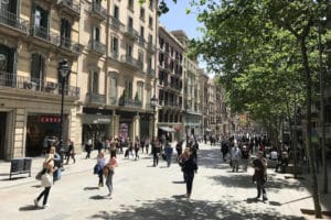 Barcelona mensen die winkelen