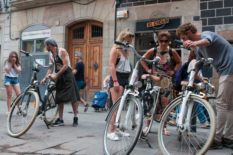 fietsen in Barcelona