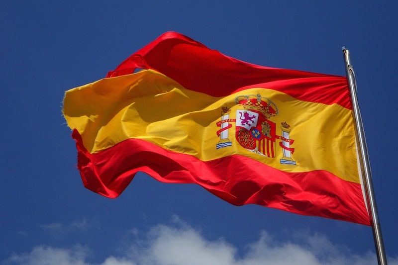 Spaanse vlag van Spanje rood geel
