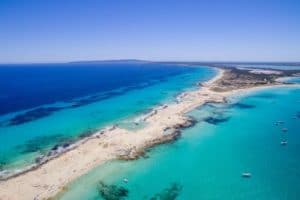 Blauwe zee Formentera