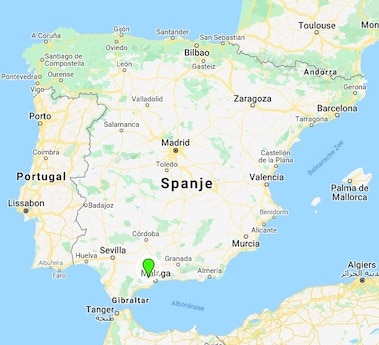 Cortijo Vista Álora landkaart Spanje