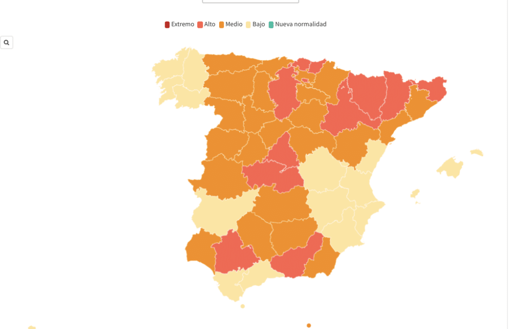 Alle Spaanse regio’s onder de 100