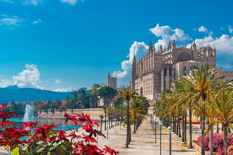 De imposante kathedraal van Palma de Mallorca