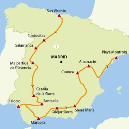 Route We zijn er bijna Spanje