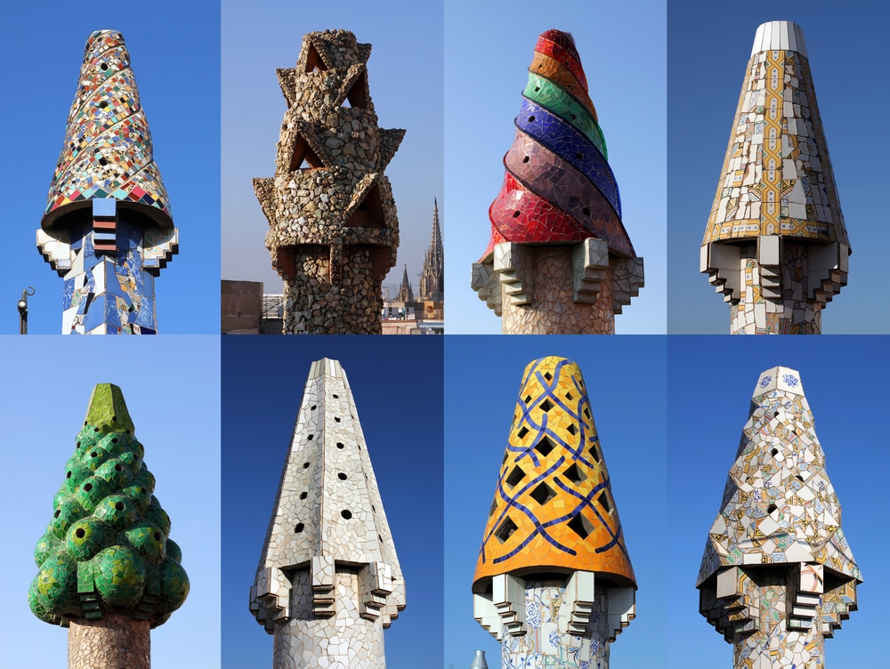 Acht schoorstenen van Palau Guell